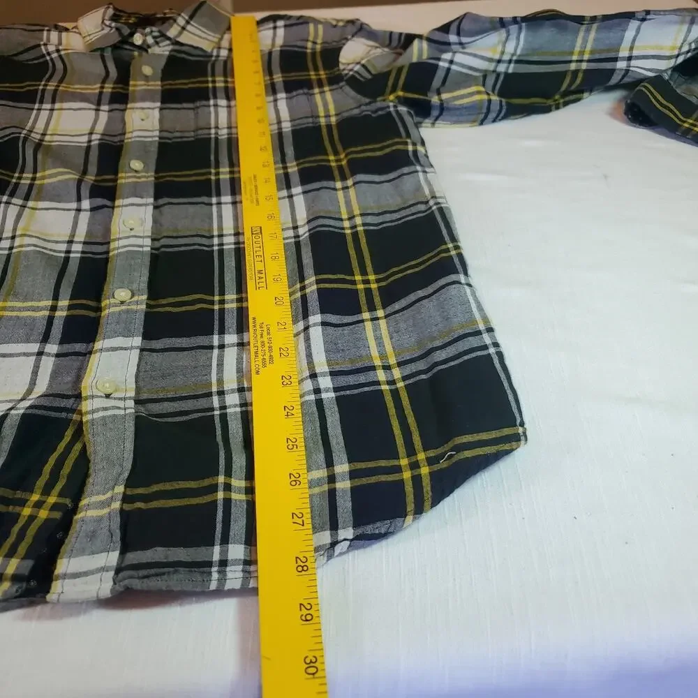 Banana Republic Mens Shirt Size Medium M Untucked Slim Fit Long Sleeve Button Up